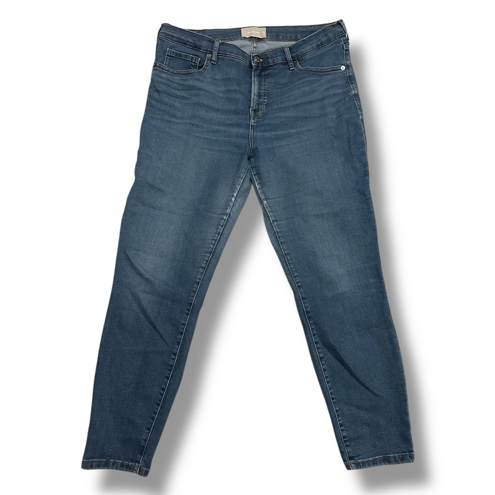 Everlane Blue Mid Rise Skinny Jeans Women's 33 Stretch Minimalist